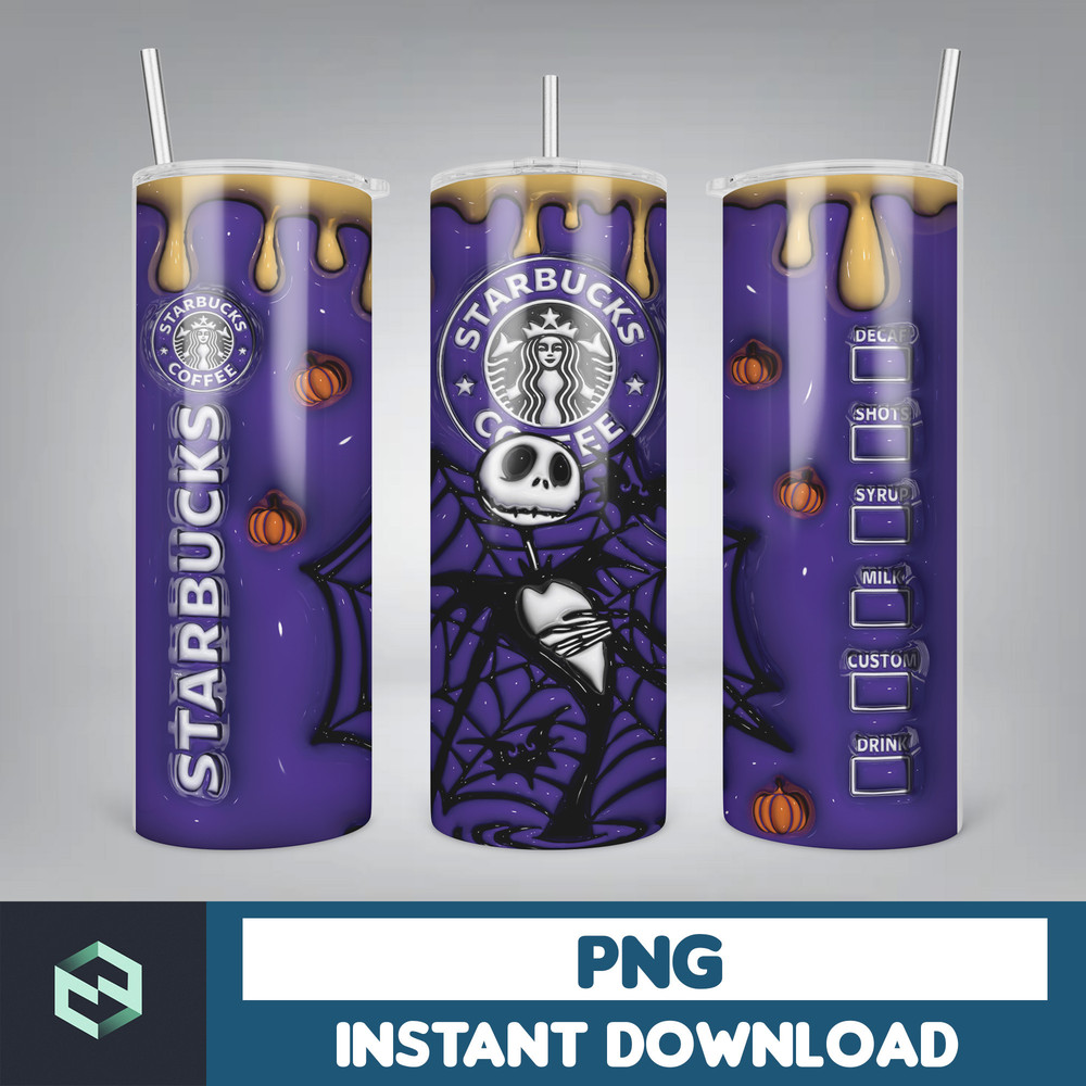 3D Inflated Sublimation Tumbler Design Download PNG, 20 Oz Digital Tumbler Wrap PNG , Instant Download (11).jpg