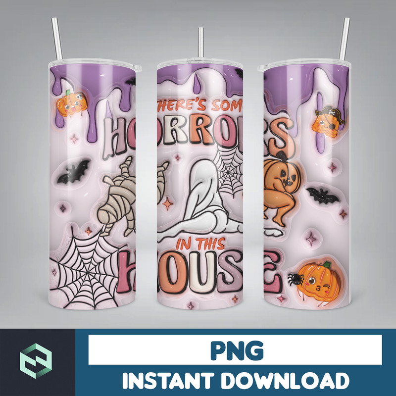 3D Inflated Sublimation Tumbler Design Download PNG, 20 Oz Digital Tumbler Wrap PNG , Instant Download (110).jpg