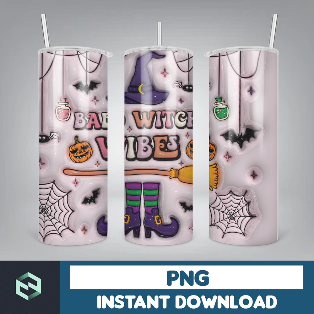 3D Inflated Sublimation Tumbler Design Download PNG, 20 Oz Digital Tumbler Wrap PNG , Instant Download (111).jpg