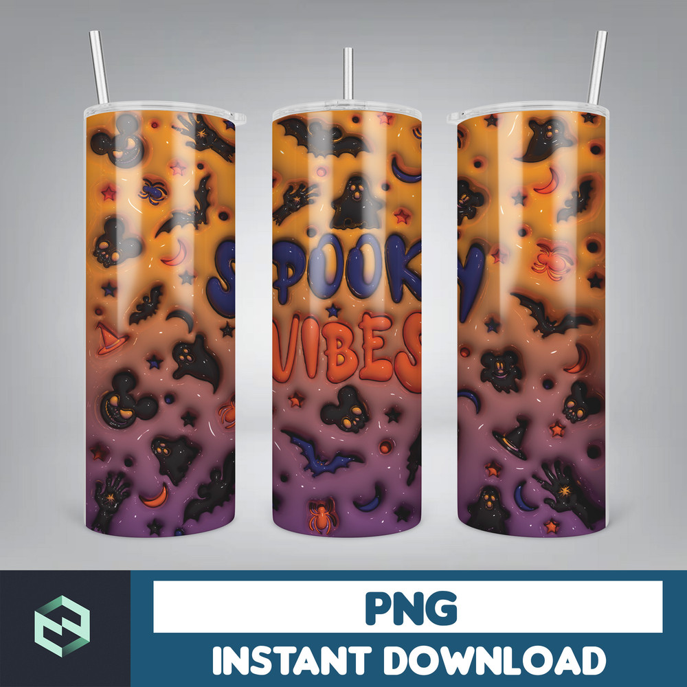 3D Inflated Sublimation Tumbler Design Download PNG, 20 Oz Digital Tumbler Wrap PNG , Instant Download (113).jpg