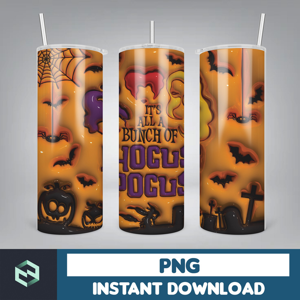 3D Inflated Sublimation Tumbler Design Download PNG, 20 Oz Digital Tumbler Wrap PNG , Instant Download (116).jpg
