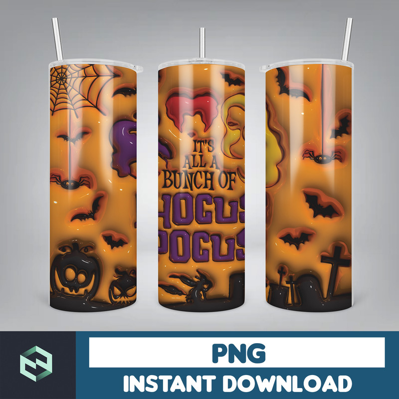 3D Inflated Sublimation Tumbler Design Download PNG, 20 Oz Digital Tumbler Wrap PNG , Instant Download (116).jpg