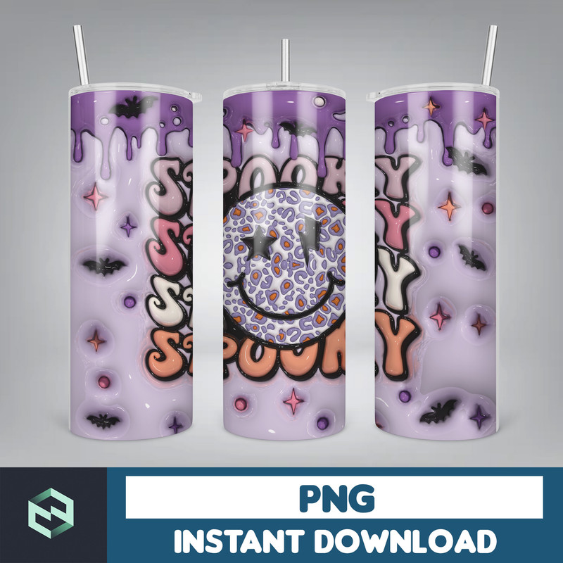 3D Inflated Sublimation Tumbler Design Download PNG, 20 Oz Digital Tumbler Wrap PNG , Instant Download (118).jpg