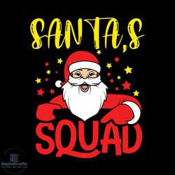 santa's squad svg, christmas svg, xmas svg, happy holiday svg, santa claus svg