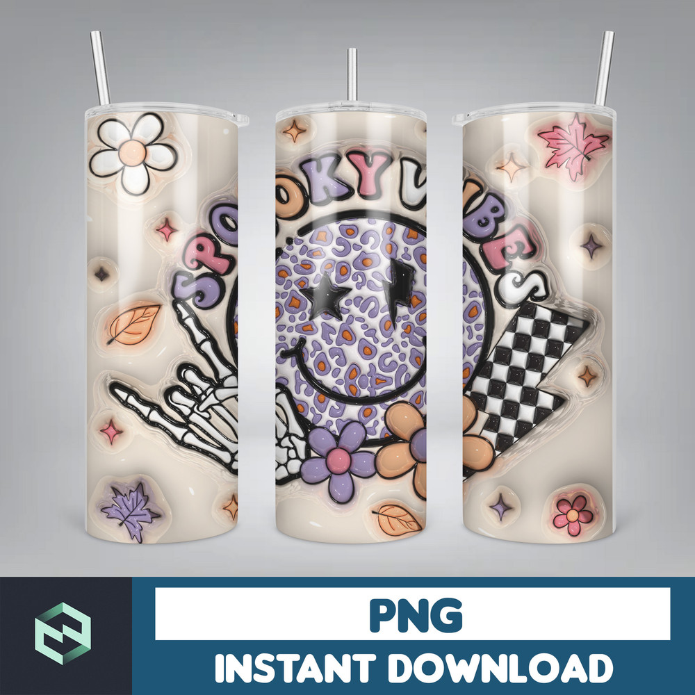 3D Inflated Sublimation Tumbler Design Download PNG, 20 Oz Digital Tumbler Wrap PNG , Instant Download (122).jpg