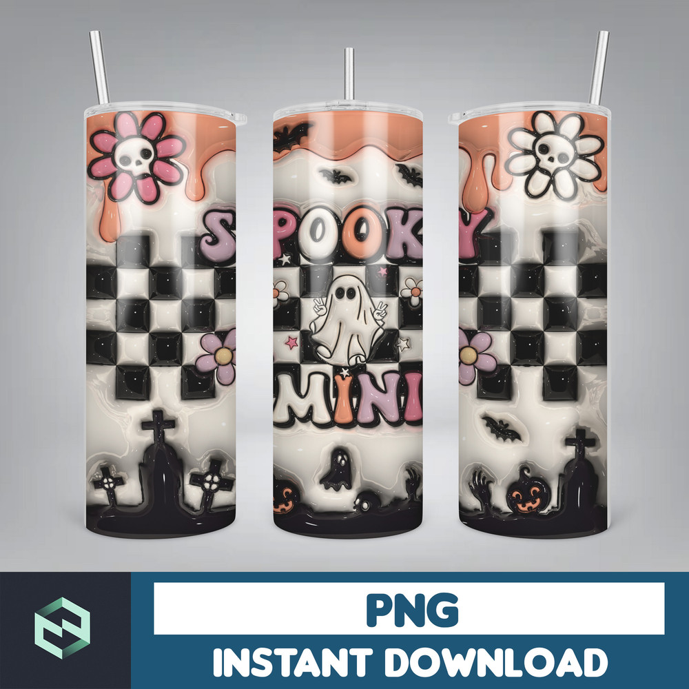 3D Inflated Sublimation Tumbler Design Download PNG, 20 Oz Digital Tumbler Wrap PNG , Instant Download (124).jpg