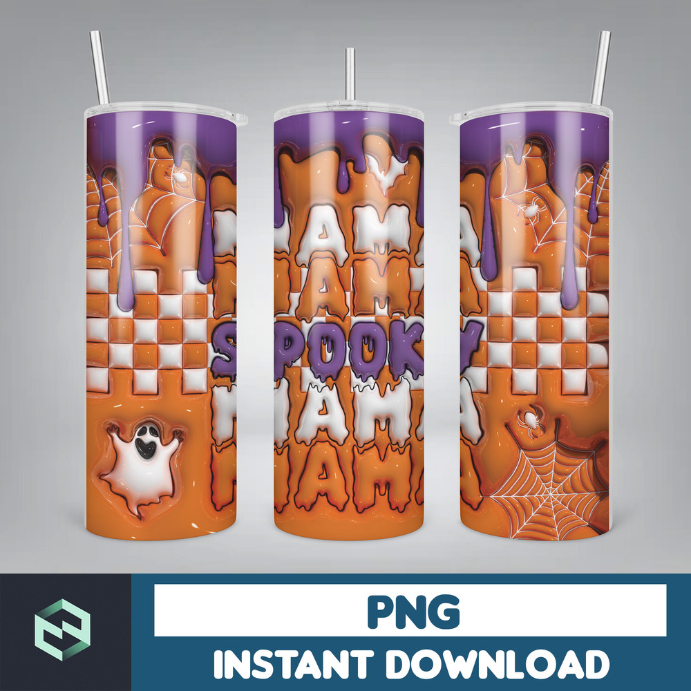 3D Inflated Sublimation Tumbler Design Download PNG, 20 Oz Digital Tumbler Wrap PNG , Instant Download (126).jpg