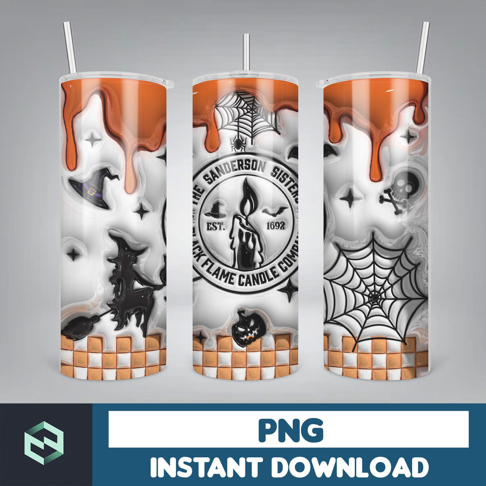 3D Inflated Sublimation Tumbler Design Download PNG, 20 Oz Digital Tumbler Wrap PNG , Instant Download (130).jpg