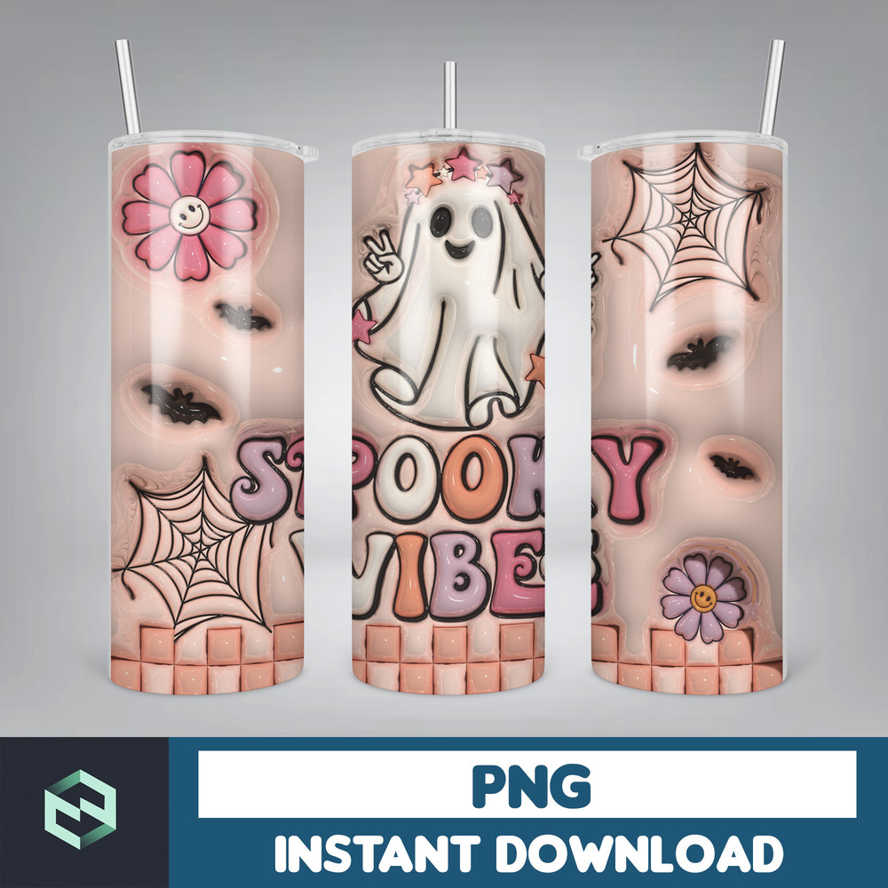3D Inflated Sublimation Tumbler Design Download PNG, 20 Oz Digital Tumbler Wrap PNG , Instant Download (134).jpg