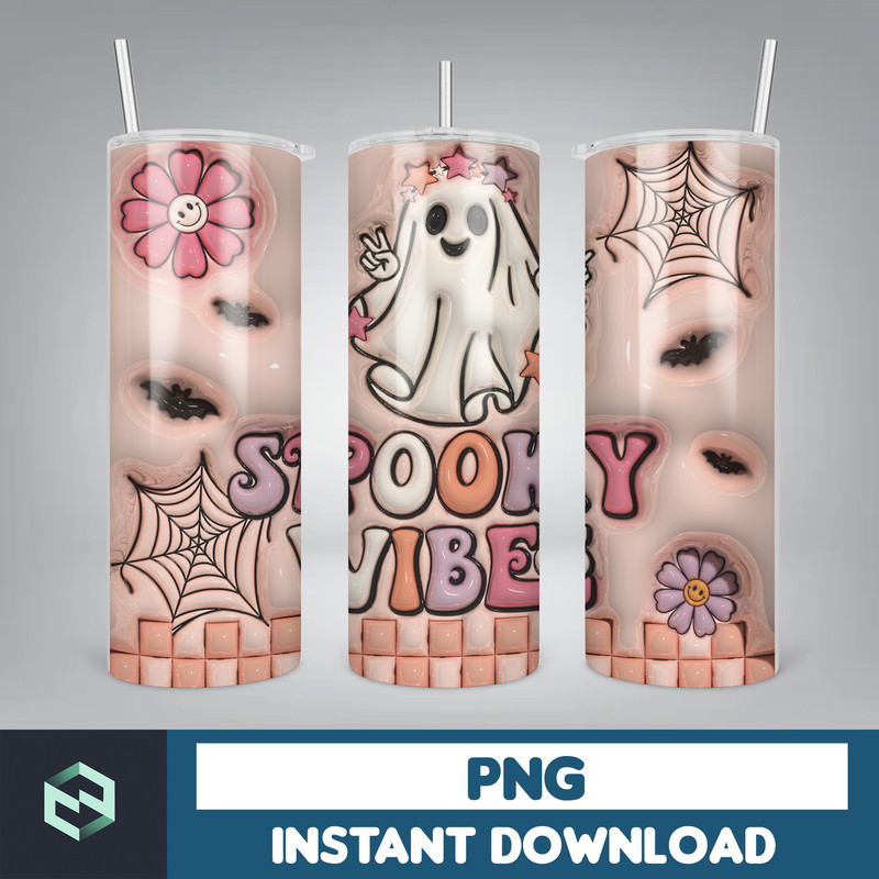 3D Inflated Sublimation Tumbler Design Download PNG, 20 Oz Digital Tumbler Wrap PNG , Instant Download (134).jpg