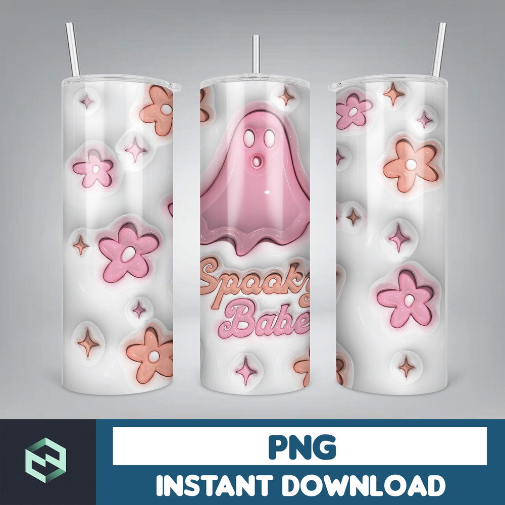 3D Inflated Sublimation Tumbler Design Download PNG, 20 Oz Digital Tumbler Wrap PNG , Instant Download (14).jpg