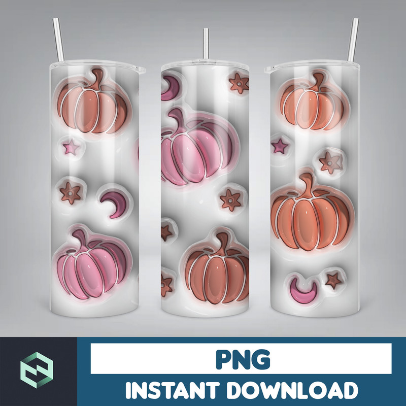 3D Inflated Sublimation Tumbler Design Download PNG, 20 Oz Digital Tumbler Wrap PNG , Instant Download (46).jpg