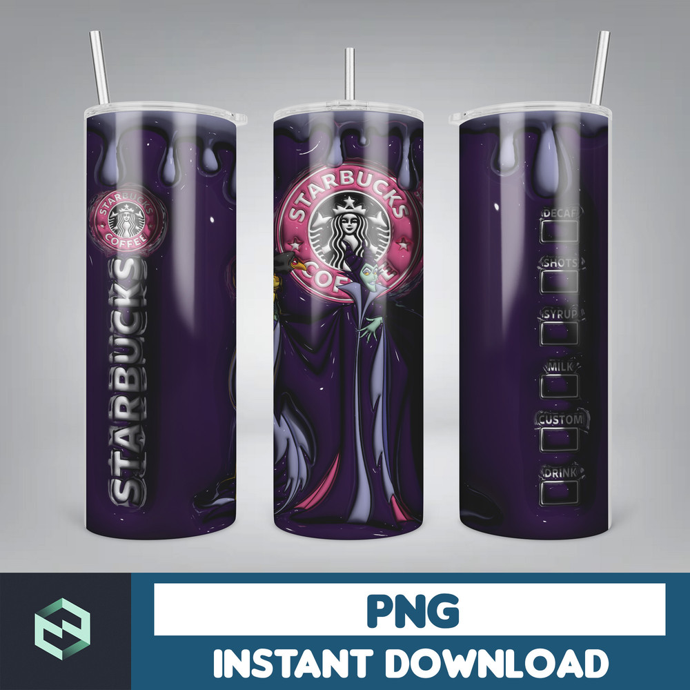 3D Inflated Sublimation Tumbler Design Download PNG, 20 Oz Digital Tumbler Wrap PNG , Instant Download (7).jpg