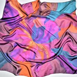 Hand-painted Floral Silk Scarf for Women - Make a Statement!