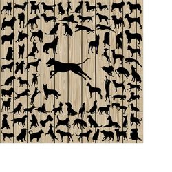90 dog svg, dog silhouette clipart, dog silhouette svg, dog breed svg, dog cutting file, dog dxf, dog vector, dog eps, d