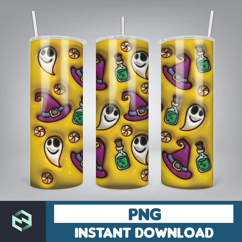 3D Inflated Sublimation Tumbler Design Download PNG, 20 Oz Digital Tumbler Wrap PNG , Instant Download (15).jpg