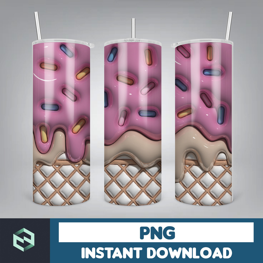 3D Inflated Sublimation Tumbler Design Download PNG, 20 Oz Digital Tumbler Wrap PNG , Instant Download (19).jpg