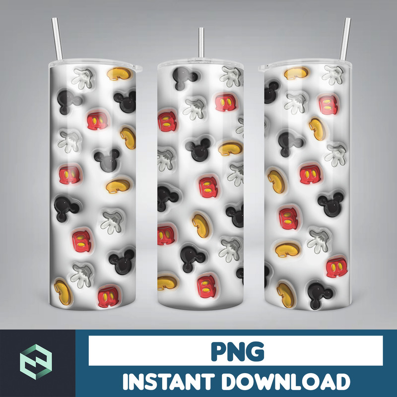 3D Inflated Sublimation Tumbler Design Download PNG, 20 Oz Digital Tumbler Wrap PNG , Instant Download (9).jpg