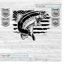 us trout fishing svg file || trout fish svg || fishing svg || fishing shirt || trout fish svg || trout clipart || fish s