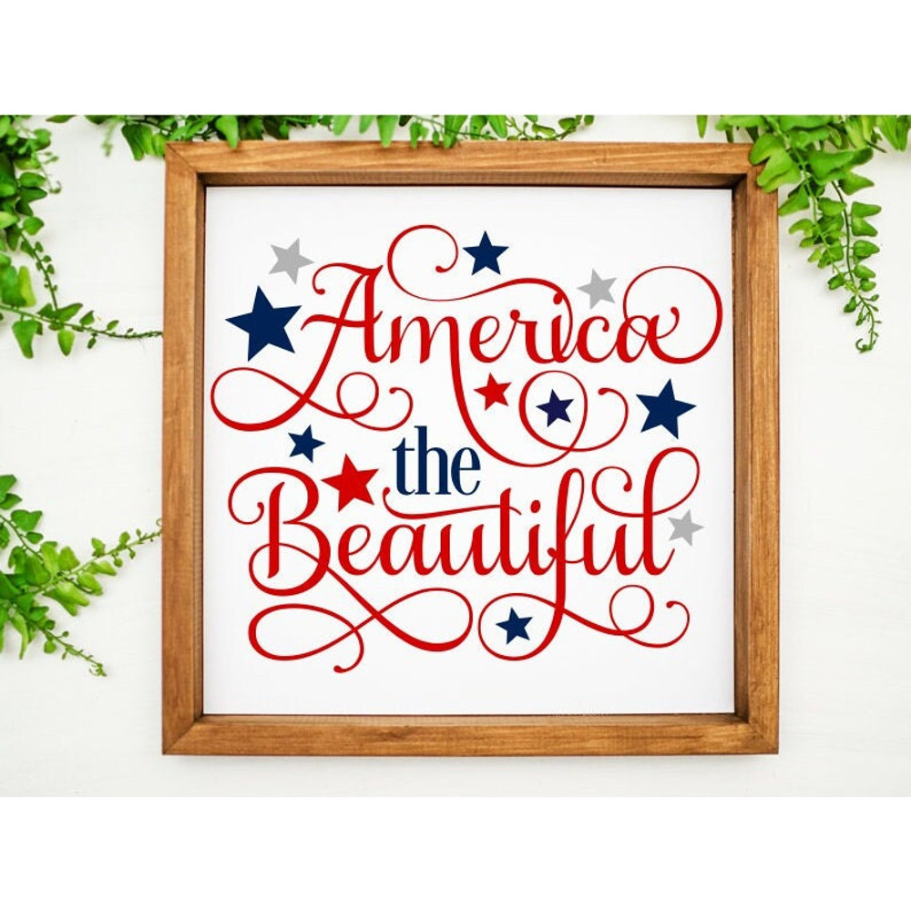 America the Beautiful SVG, 4th of July SVG, Patriotic, Digital Download, Cut File, Sublimation, Clip Art (includes svgpngdxfjpeg formats) - 3.jpg