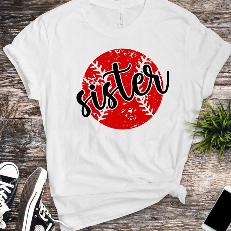 Baseball Sister SVG, Baseball Grunge Shirt SVG, Digital Download, Cut File, Sublimation, Clip Art (includes svgpngdxfjpeg files) - 2.jpg