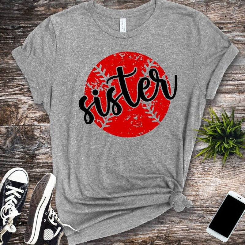 Baseball Sister SVG, Baseball Grunge Shirt SVG, Digital Download, Cut File, Sublimation, Clip Art (includes svgpngdxfjpeg files) - 3.jpg