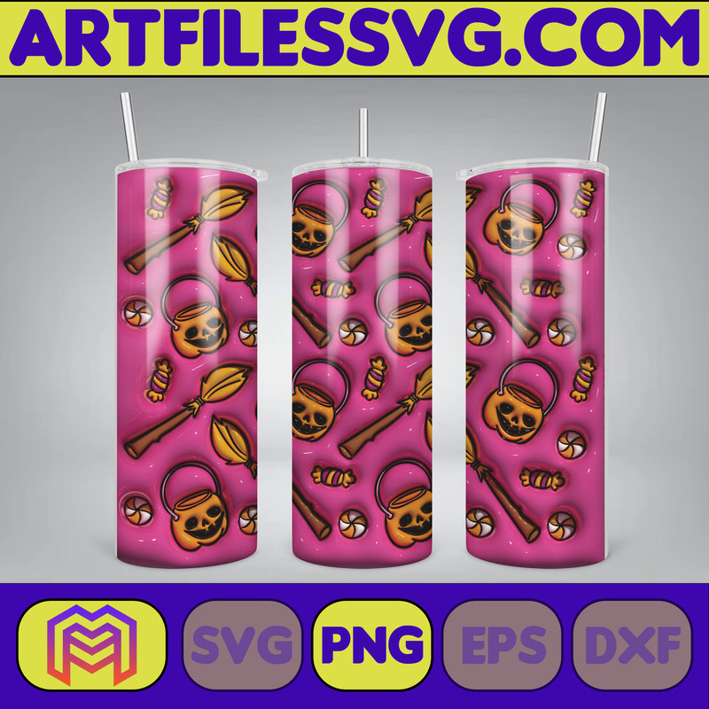 3D Inflated Sublimation Tumbler Design Download PNG, 20 Oz Digital Tumbler Wrap PNG , Instant Download (16).jpg