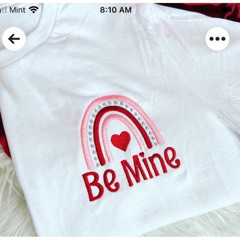 Be Mine Rainbow Embroidery Design, MACHINE EMBROIDERY, Valentine's Day Embroidery, Be Mine Embroidery, Digital Download, 4x4, 5x7, 6x10 Hoop - 4.jpg