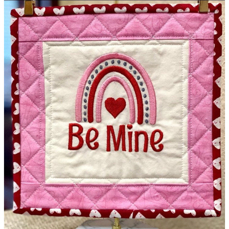 Be Mine Rainbow Embroidery Design, MACHINE EMBROIDERY, Valentine's Day Embroidery, Be Mine Embroidery, Digital Download, 4x4, 5x7, 6x10 Hoop - 5.jpg