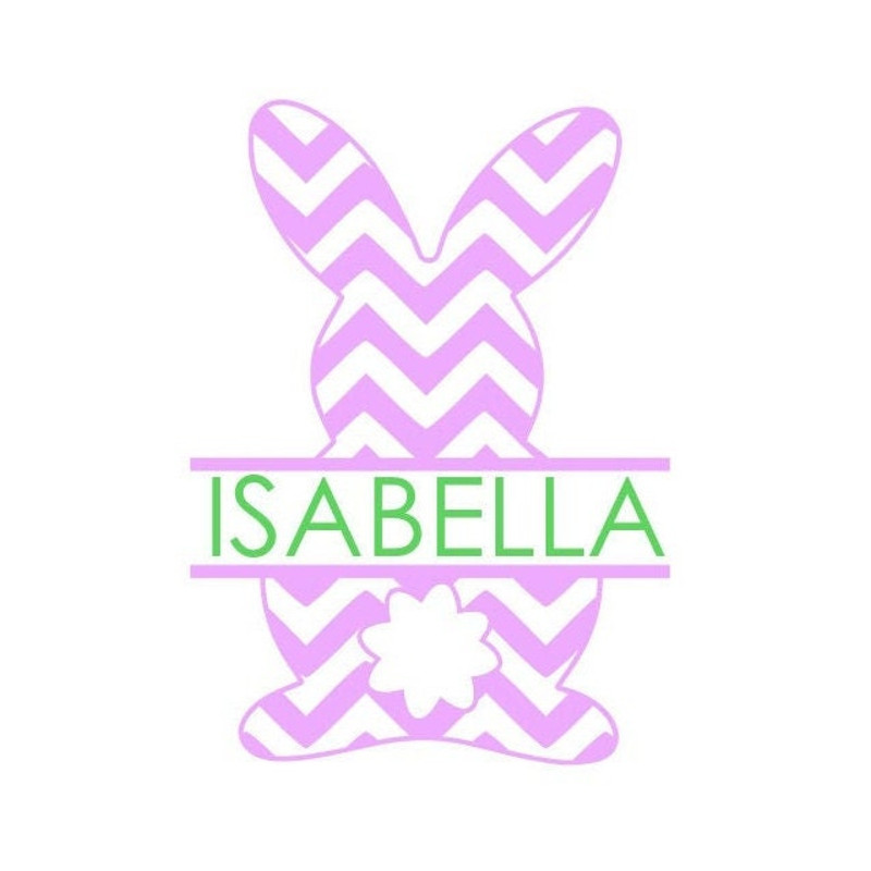Bunny Name Frame SVG, Easter SVG, Chevron Bunny SVG, Digital Download, Cut File, Sublimation, Clip Art (includes svgpngdxf file formats) - 1.jpg