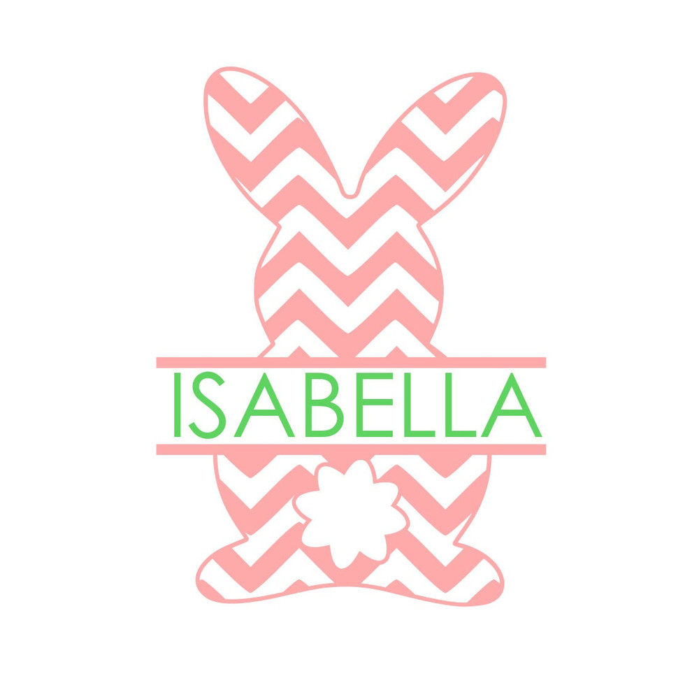 Bunny Name Frame SVG, Easter SVG, Chevron Bunny SVG, Digital Download, Cut File, Sublimation, Clip Art (includes svgpngdxf file formats) - 2.jpg