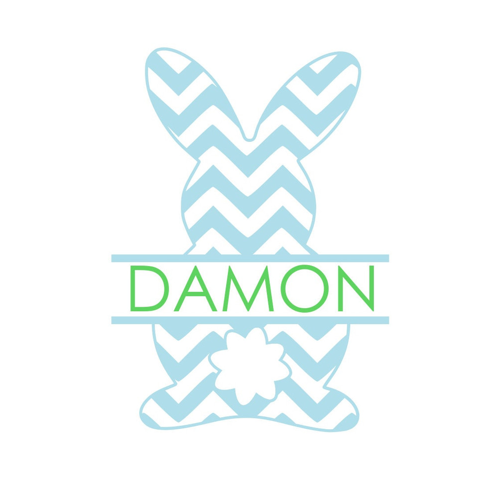 Bunny Name Frame SVG, Easter SVG, Chevron Bunny SVG, Digital Download, Cut File, Sublimation, Clip Art (includes svgpngdxf file formats) - 3.jpg