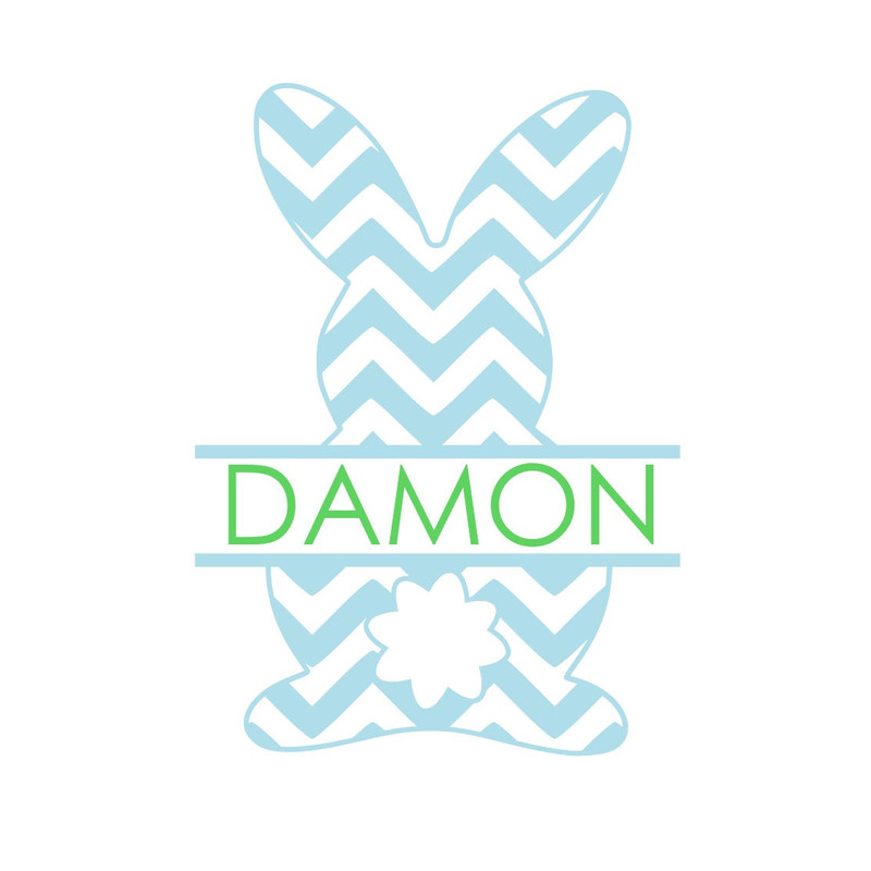 Bunny Name Frame SVG, Easter SVG, Chevron Bunny SVG, Digital Download, Cut File, Sublimation, Clip Art (includes svgpngdxf file formats) - 3.jpg
