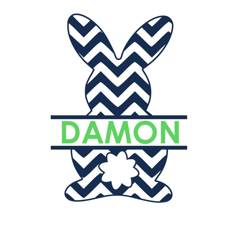 Bunny Name Frame SVG, Easter SVG, Chevron Bunny SVG, Digital Download, Cut File, Sublimation, Clip Art (includes svgpngdxf file formats) - 4.jpg