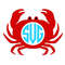 Crab SVG, Crab Monogram Frame SVG, Beach SVG, Digital Download, Cut File, Sublimation, Clip Art (includes svgdxfpng file formats) - 1.jpg