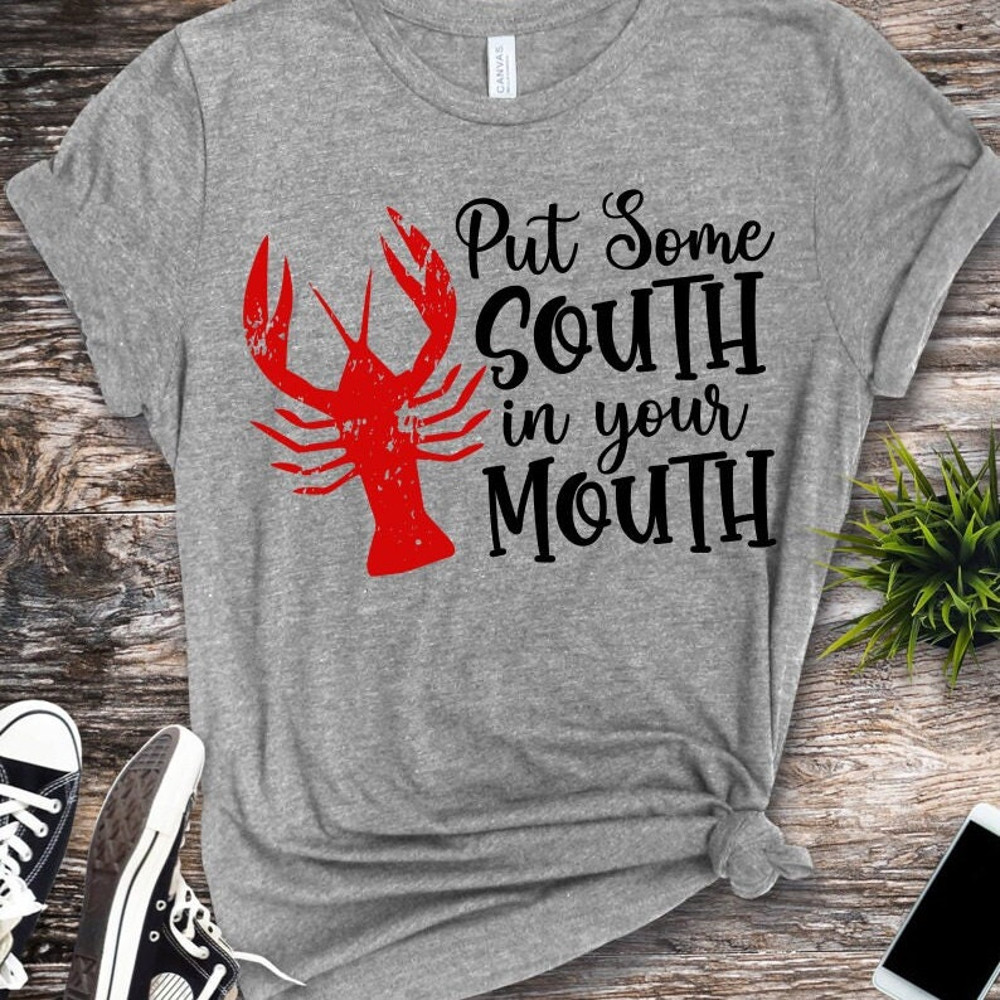Crawfish SVG, Crawfish Boil SVG, South in Your Mouth SVG, Digital Download, Cut File, Sublimation, Clip Art (includes svgpngdxf files) - 2.jpg