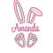 Easter Bunny Applique Design, MACHINE EMBROIDERY, Easter Bunny Embroidery Design, Digital Download, 5x7 and 6x10 Hoop - 1.jpg