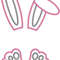 Easter Bunny Applique Design, MACHINE EMBROIDERY, Easter Bunny Embroidery Design, Digital Download, 5x7 and 6x10 Hoop - 2.jpg