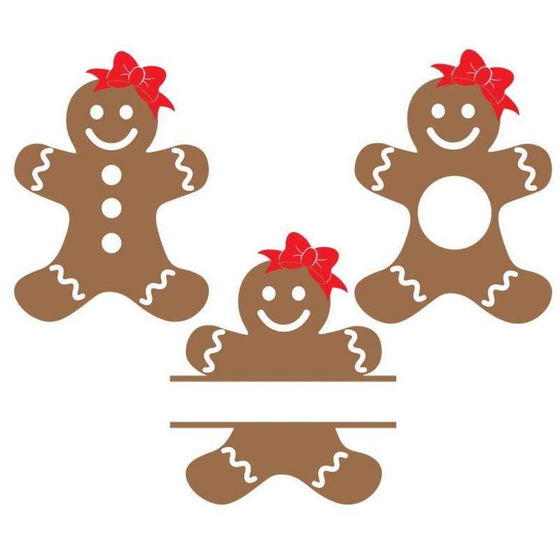 Gingerbread Girl SVG Bundle, Christmas SVG, Cookies, Digital Download, Cut Files, Sublimation, Clipart (3 individual svgdxfpngjpeg files) - 3.jpg