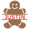 Gingerbread Man SVG, Christmas SVG, Split Name Frame SVG, Digital Download, Cut File, Sublimation, Clip Art (svgdxfpngjpeg files) - 2.jpg