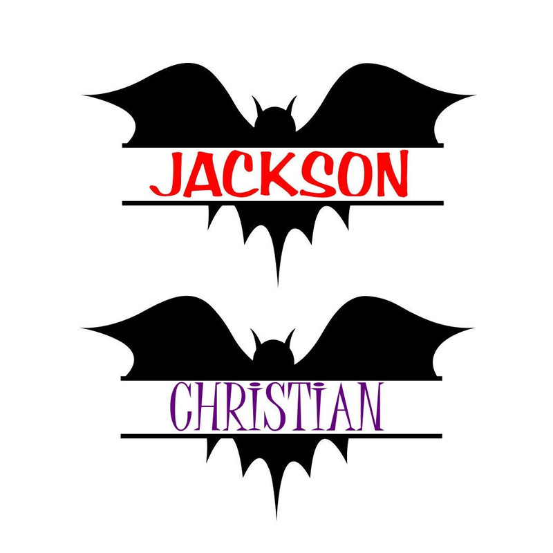 Halloween SVG Bundle, Split Name Frames SVG, Digital Download, Cut File, Sublimation, Clip Art (includes 14 svg, dxf, png file formats) - 5.jpg