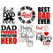 Happy Father's Day SVG Bundle, Best Dad Ever SVG, Dad Hero, Digital Download, Cut Files, Sublimation, Clip Art (7 svgdxfpngjpeg files) - 1.jpg