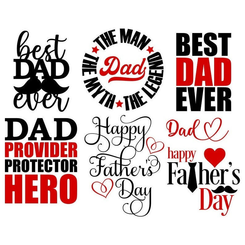 Happy Father's Day SVG Bundle, Best Dad Ever SVG, Dad Hero, Digital Download, Cut Files, Sublimation, Clip Art (7 svgdxfpngjpeg files) - 1.jpg