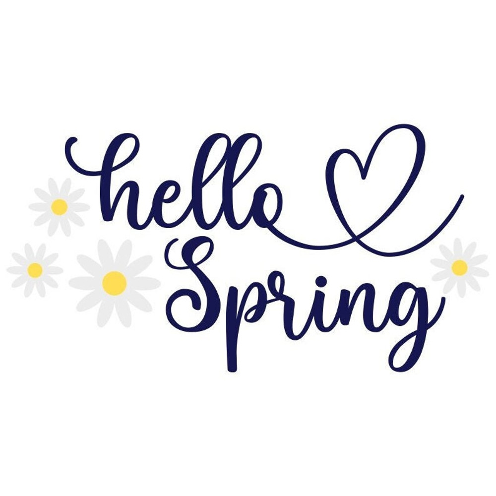 Hello Spring SVG, Spring Door Sign SVG, Easter SVG, Daises, Digital Download, Cut File, Sublimation, Clip Art (svgpngdxfjpeg files) - 1.jpg
