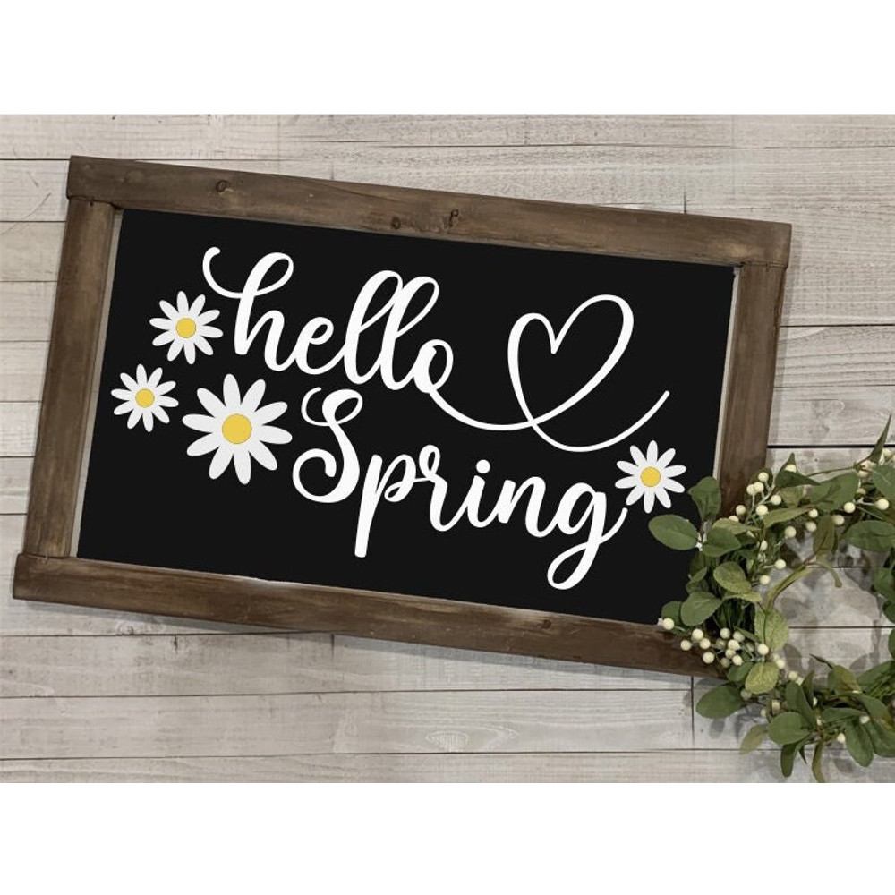 Hello Spring SVG, Spring Door Sign SVG, Easter SVG, Daises, Digital Download, Cut File, Sublimation, Clip Art (svgpngdxfjpeg files) - 4.jpg