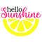 Lemon SVG, Hello Sunshine SVG, Hello Summer SVG, Digital Download, Cut File, Sublimation, Clip Art (includes svgpngdxf files) - 1.jpg