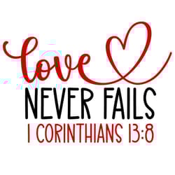 love never fails svg, valentine's day svg, door sign svg, digital download, cut file, sublimation, clipart (svgpngdxfjpe