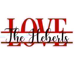 love name frame svg, split name frame, valentine svg, digital download, cut file, sublimation, clip art (includes svgpng