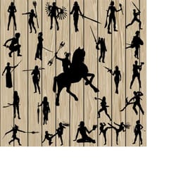 24 woman warrior svg, woman warrior eps, woman warrior vector, woman warrior silhouette clipart, cutting file, fighter