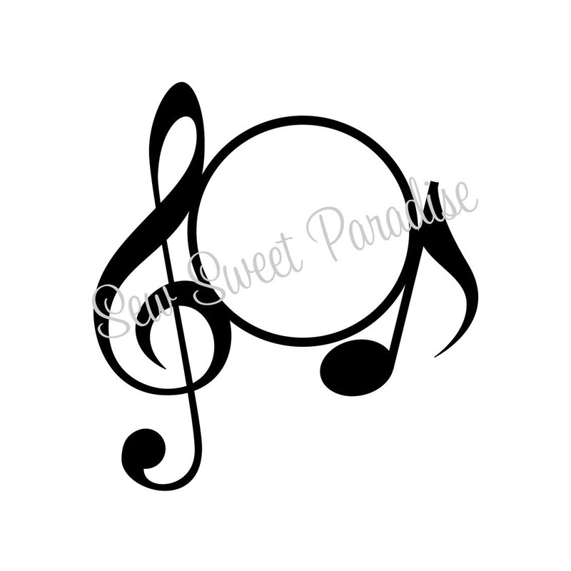 Music Monogram SVG, Music Notes SVG, Monogram Frame, Digital Download, Cut File, Sublimation, Clip Art (includes svgpngdxf file formats) - 4.jpg